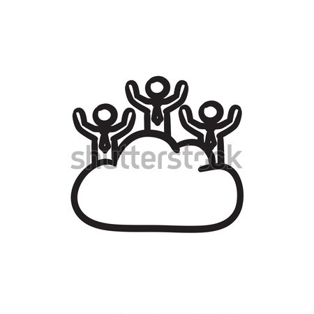 Cloud computing line icon. Stock photo © RAStudio