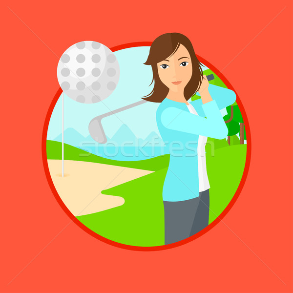 Golfer hitting the ball. Stock photo © RAStudio