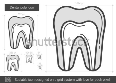 Dental pulp line icon. Stock photo © RAStudio