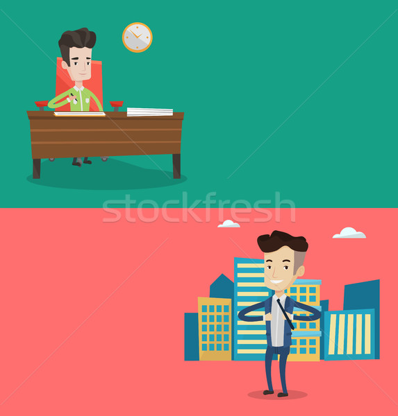 Two business banners with space for text. Stock photo © RAStudio