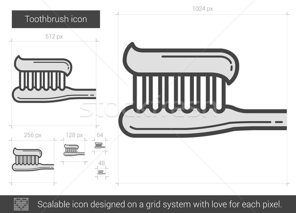 Toothbrush line icon. Stock photo © RAStudio