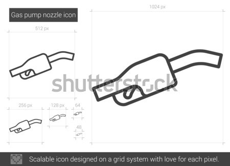 Gas pump nozzle line icon. Stock photo © RAStudio