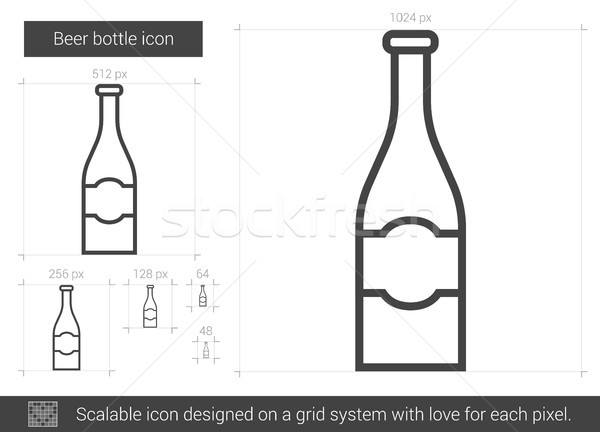 Beer bottle line icon. Stock photo © RAStudio