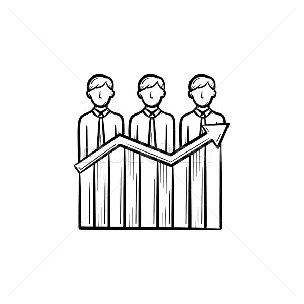 Businessmen success hand drawn sketch icon. Stock photo © RAStudio