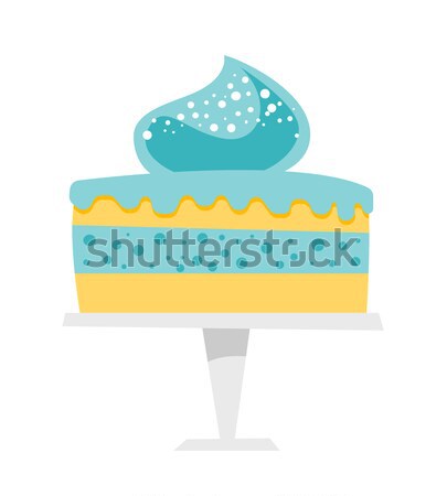 Cake on a cake stand vector cartoon illustration. Stock photo © RAStudio