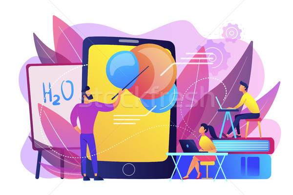 Augmented reality in education concept vector illustration. Stock photo © RAStudio