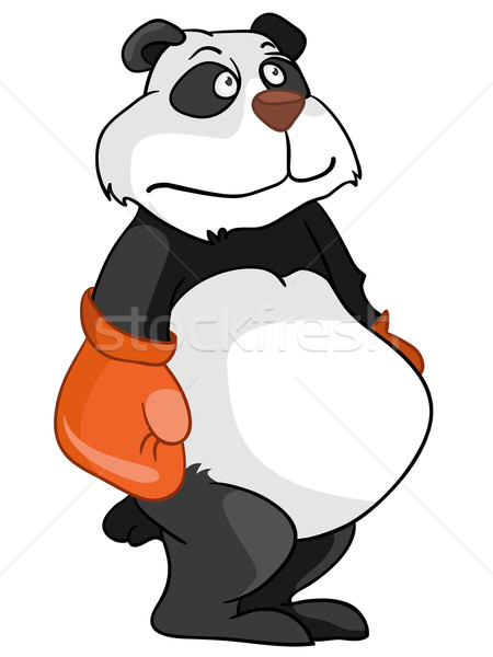 Panda boxeur isolé blanche vecteur [[stock_photo]] © RAStudio