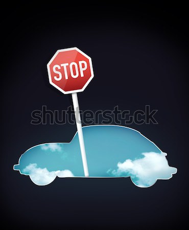 Foto stock: Signo · tráfico · silueta · coche · diseno · infografía · luz