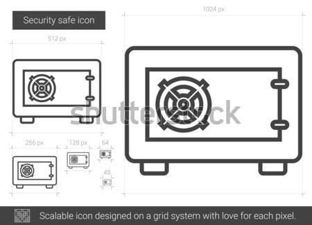 Stock photo: Gas burner thin line icon