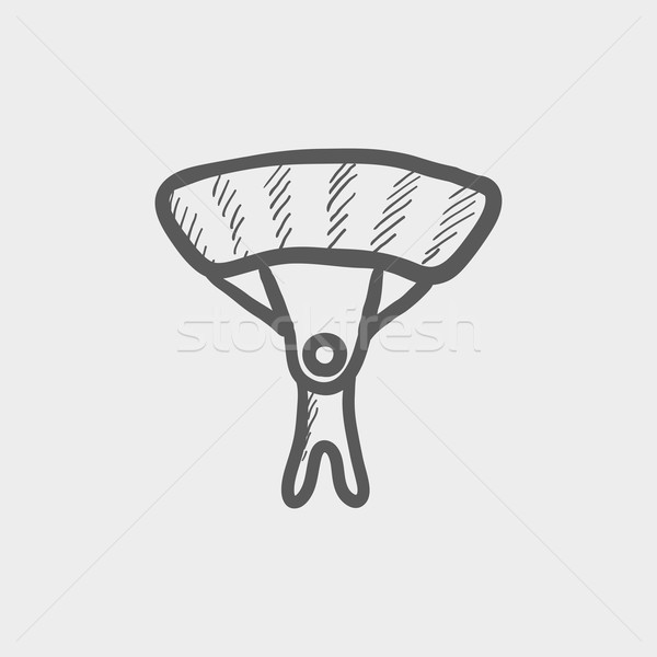 Skydiving sketch icon Stock photo © RAStudio