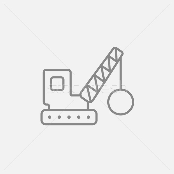 Demolition crane line icon. Stock photo © RAStudio