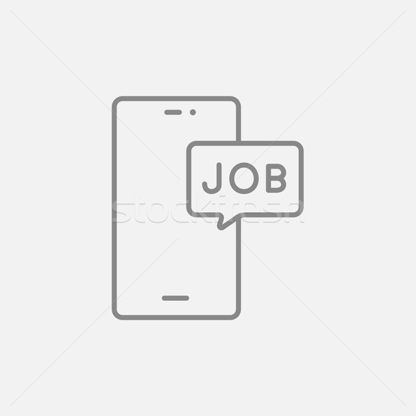 Touch screen phone with message line icon. Stock photo © RAStudio