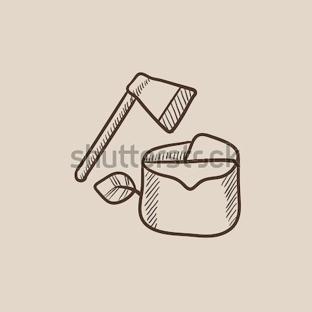 Deforestation line icon. Stock photo © RAStudio