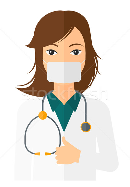 Confident doctor in mask. Stock photo © RAStudio