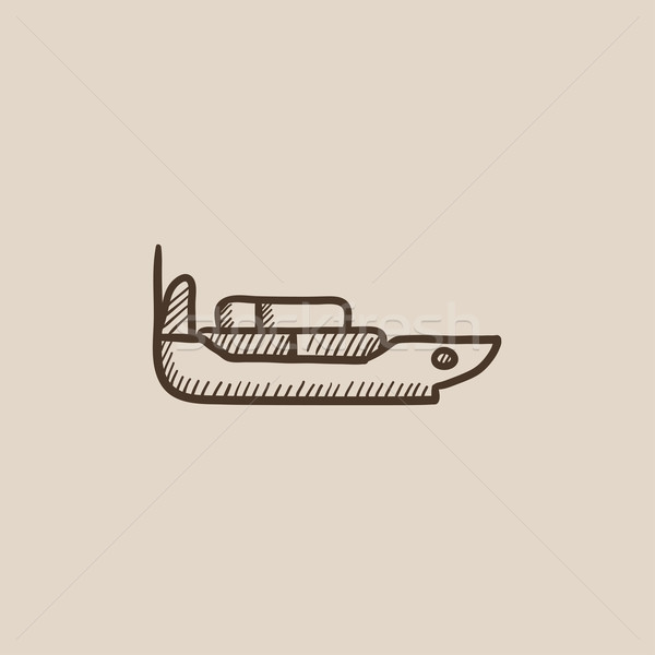 Teher konténerhajó rajz ikon háló mobil Stock fotó © RAStudio