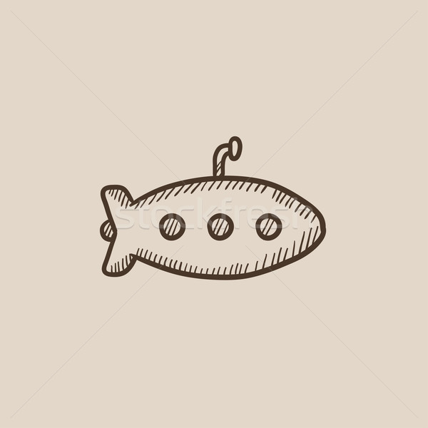 подводная лодка эскиз икона веб мобильных Инфографика Сток-фото © RAStudio