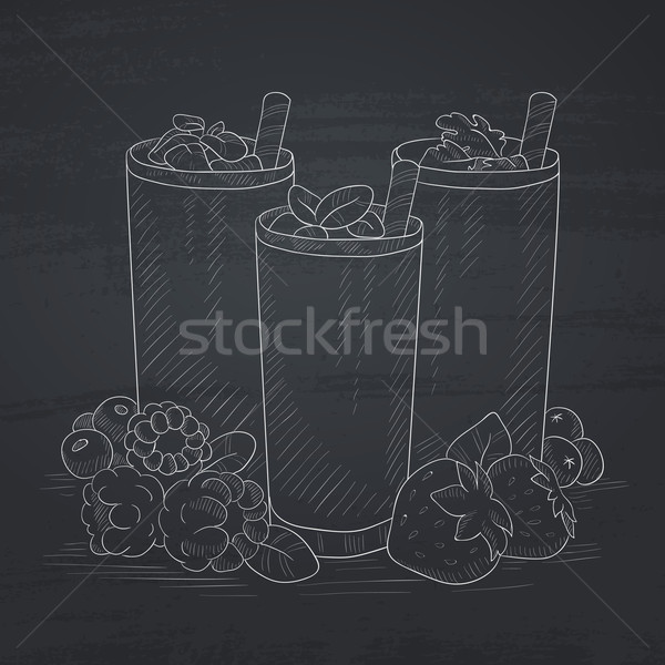 Fresh berries smoothies. Stock photo © RAStudio