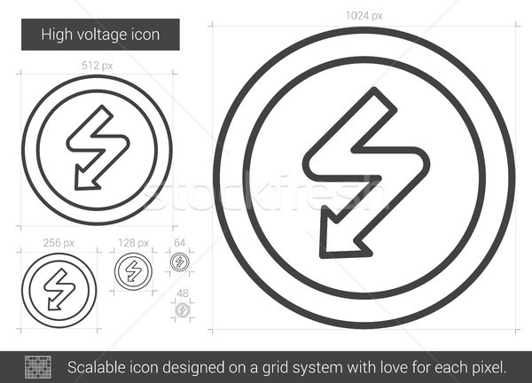 High voltage line icon. Stock photo © RAStudio