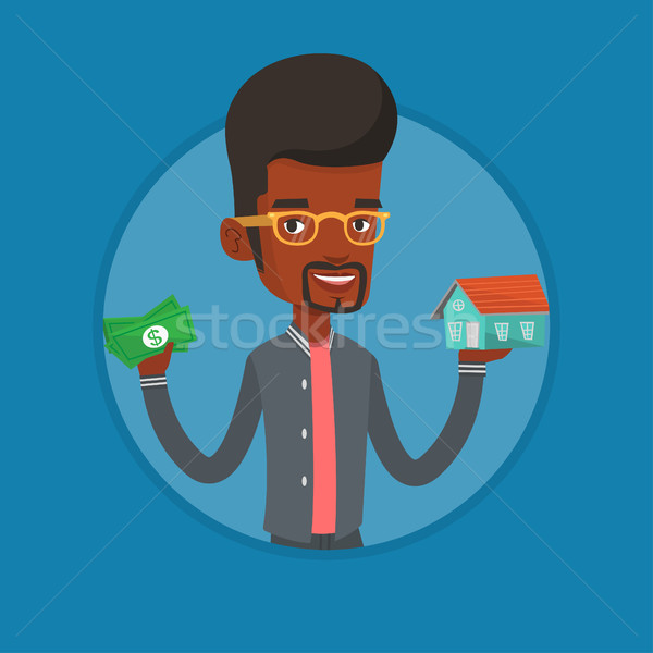 Man buying house thanks to loan. Stock photo © RAStudio