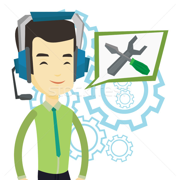 Technical support operator vector illustration. Stock photo © RAStudio