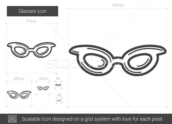 Glasses line icon. Stock photo © RAStudio