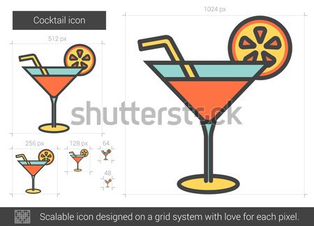 Martini glass line icon. Stock photo © RAStudio
