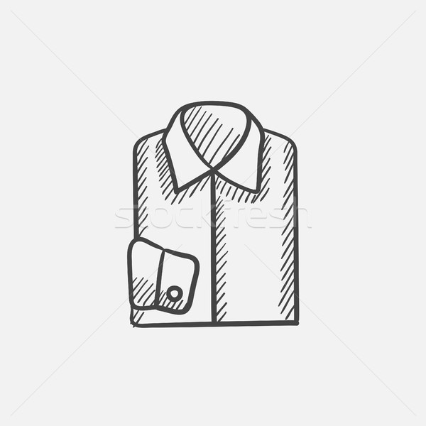 Foto stock: Doblado · masculina · camisa · boceto · icono · web