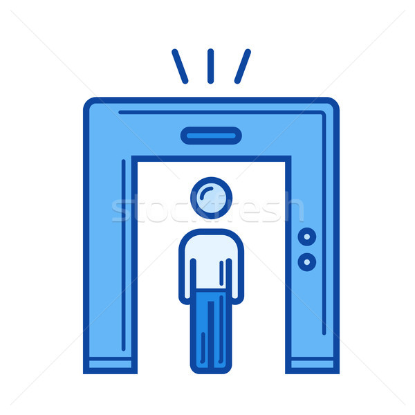 Stock photo: Airport security line icon.