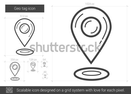 Geo tag line icon. Stock photo © RAStudio