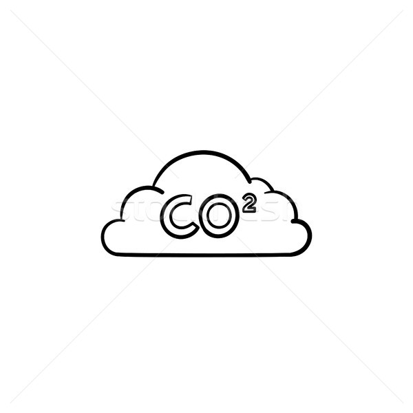 CO2 cloud hand drawn sketch icon. Stock photo © RAStudio