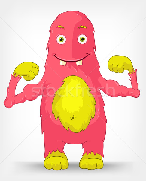 Funny potwora diety odizolowany szary Zdjęcia stock © RAStudio