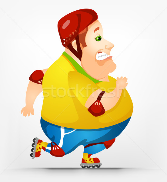 Cheerful Chubby Man Stock photo © RAStudio