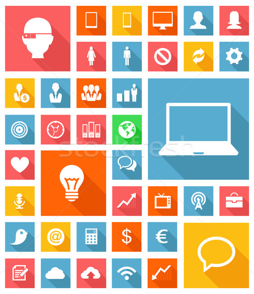 Web and Soft Icon set Stock photo © RAStudio