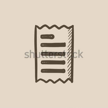 Ontvangst dun lijn icon papier lijnen Stockfoto © RAStudio