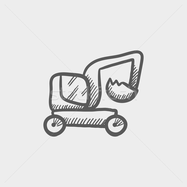 Excavator truck sketch icon Stock photo © RAStudio