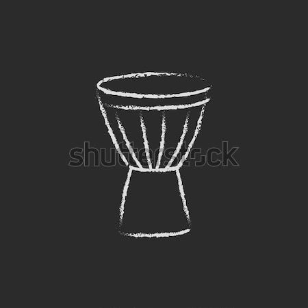 Timpani icon drawn in chalk. Stock photo © RAStudio