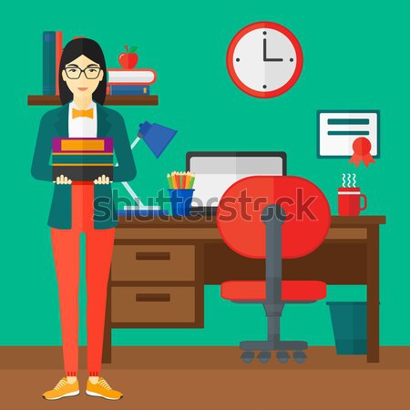 Ppupil with books in room. Stock photo © RAStudio