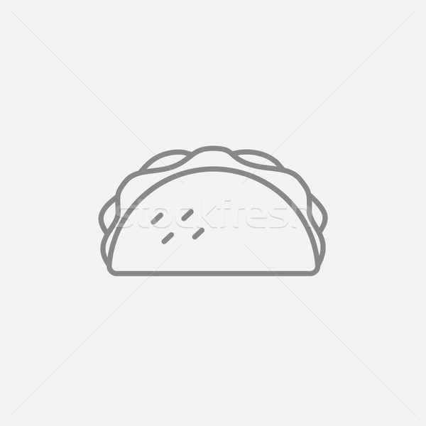 Tacos hat ikon web hareketli infographics Stok fotoğraf © RAStudio