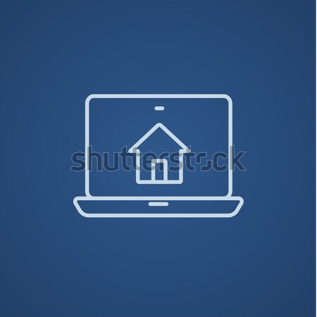 Okos ház technológia vonal ikon háló Stock fotó © RAStudio