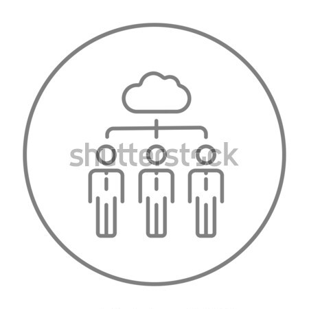 Cloud computing line icon. Stock photo © RAStudio