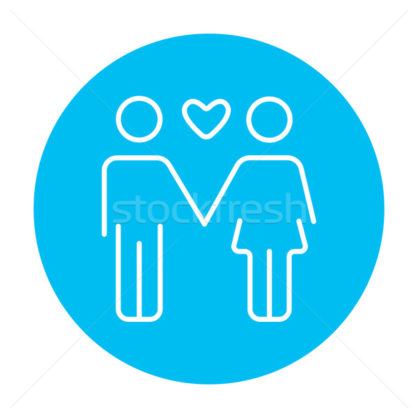Couple in love line icon. Stock photo © RAStudio