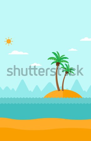 Background of small tropical island. Stock photo © RAStudio