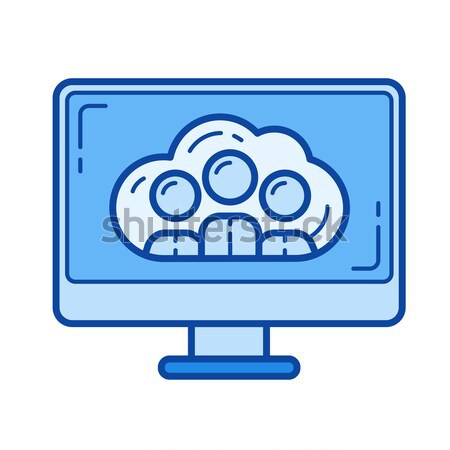 Cloud computing line icon. Stock photo © RAStudio