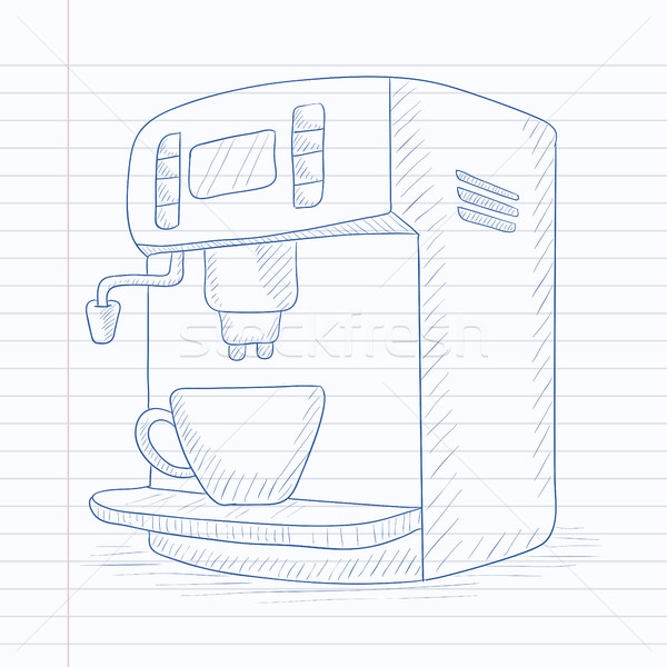 Stock photo: Coffee maker with cup.