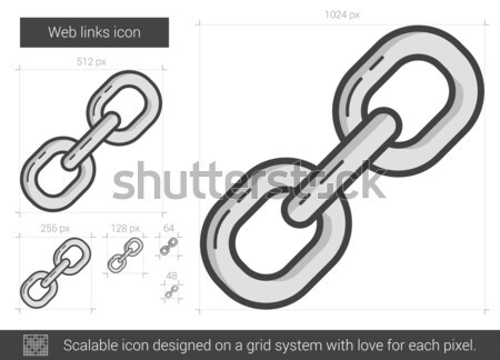 Hyperlink line icon. Stock photo © RAStudio