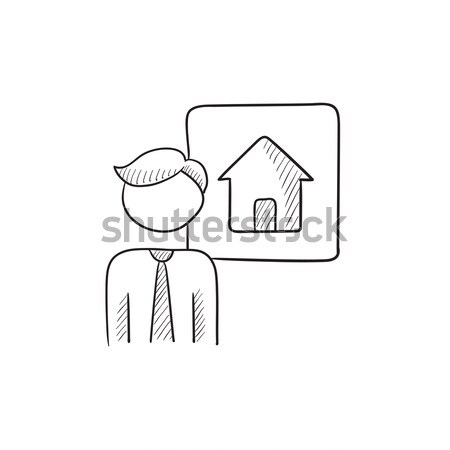 Real estate agent sketch icon. Stock photo © RAStudio