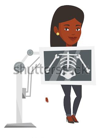 Beteg röntgen eljárás fiatal ázsiai férfi Stock fotó © RAStudio