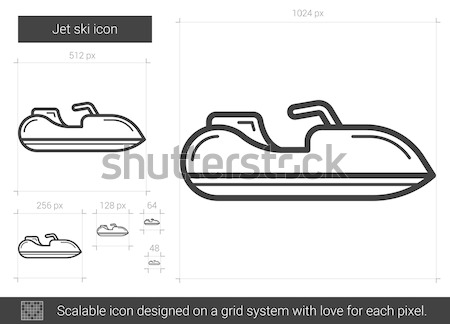 Jet ski line icon. Stock photo © RAStudio