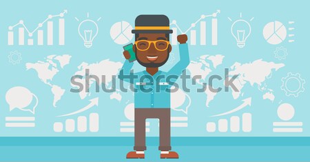 Man writing cloud computing on virtual screen. Stock photo © RAStudio