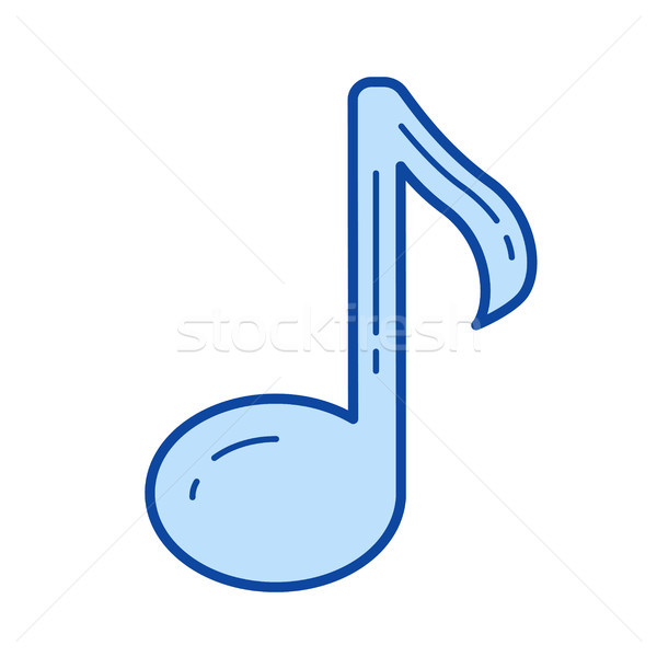 Music note line icon. Stock photo © RAStudio